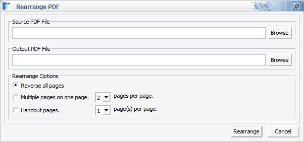 Rearrange PDF pages